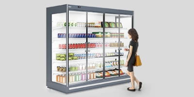 Version with doors modern transparent door system available