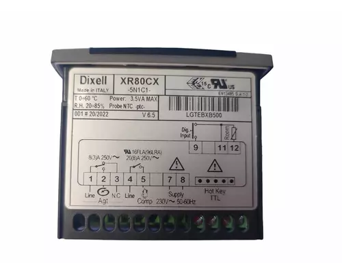Digit. termosztát Dixell XR 80CX-5N1C1 230V (1NTC/PTC 1*8(3)A Tejhűtő