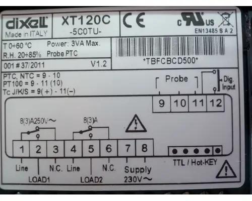 Digitális termosztát Dixell XT 120C-5C0TU